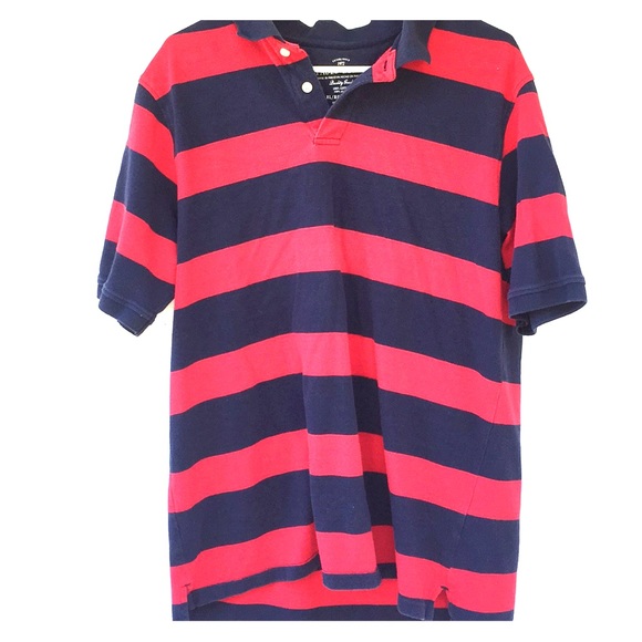 Other - Men's Polo Faded Glory Navy & Red striped. XL